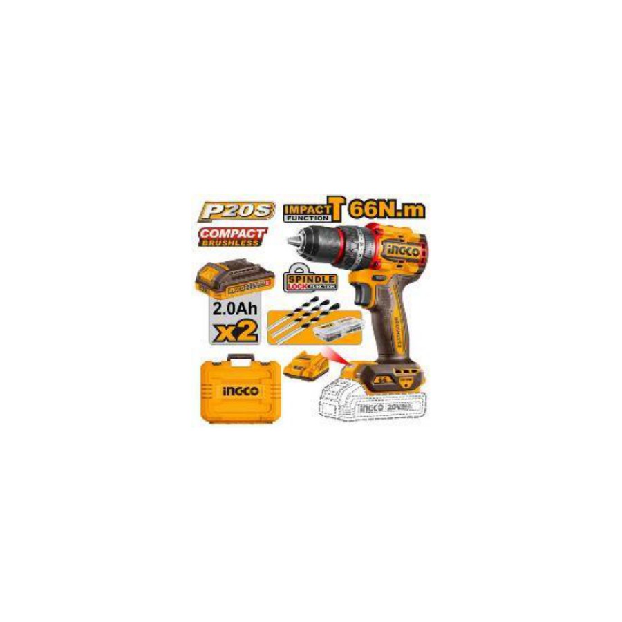 INGCO Compact Brushless Cordless Impact Drill
