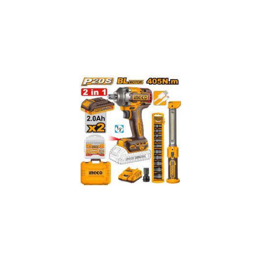 INGCO 2 Pcs Cordless combo kit