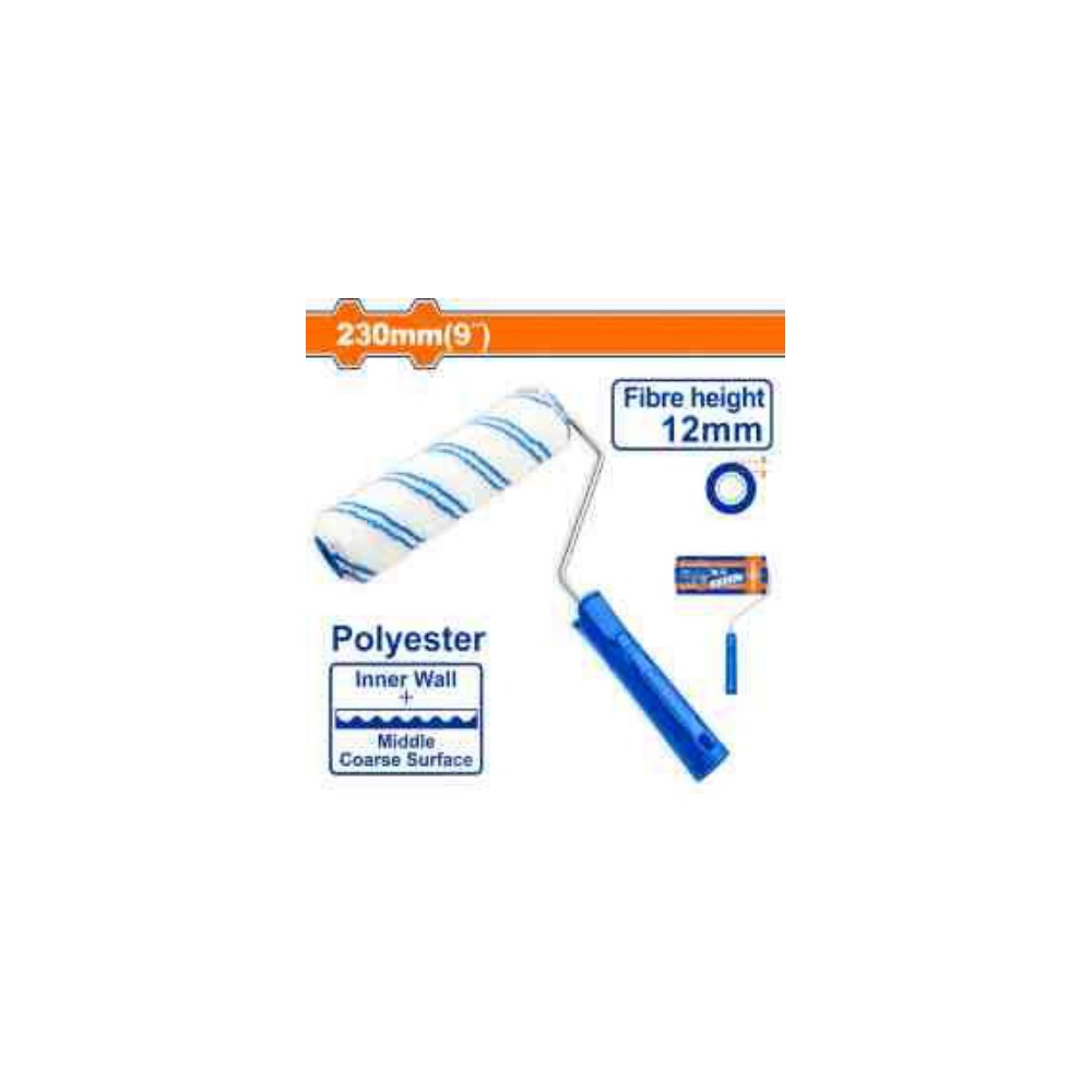 WADFOW Cylinder Paint Roller Brush 230mm (9") Polyester - Inner Wall
