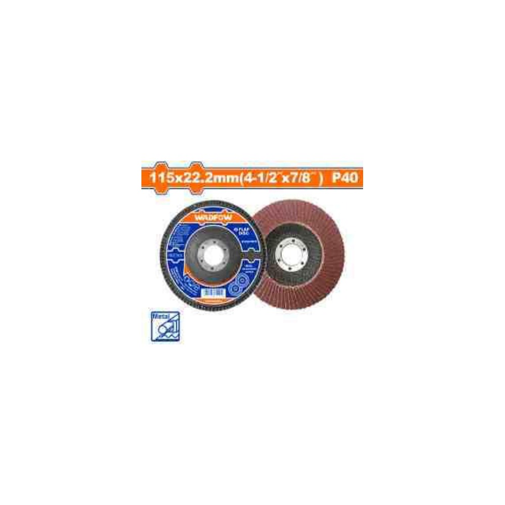WADFOW Flap Disc 115x22.2mm (4-1/2" x 7/8") P40