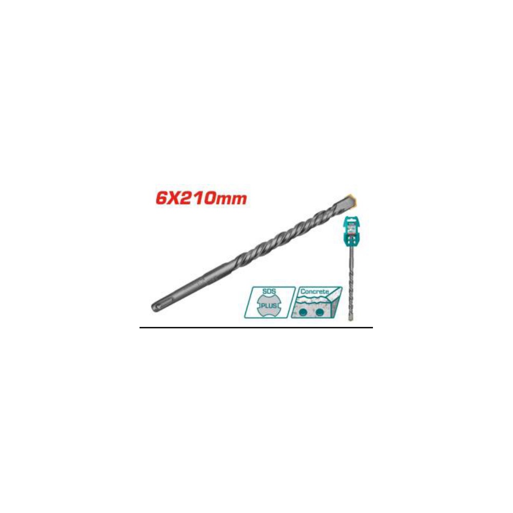 TOTAL SDS Plus Hammer Drill Bit 6X210mm (Concrete)