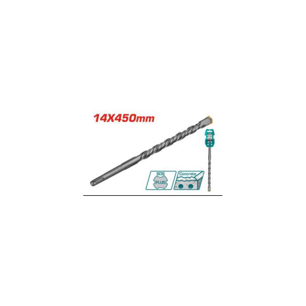 TOTAL SDS Plus Hammer Drill Bit 14 x 450mm
