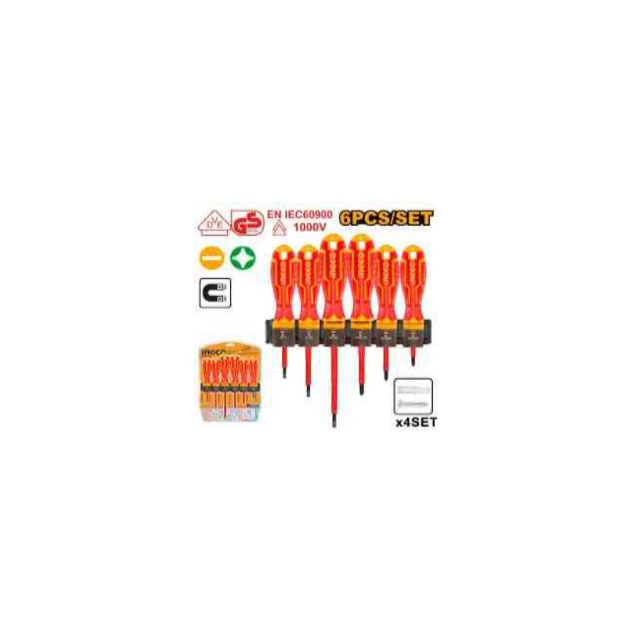 INGCO 6 Pcs insulated screwdriver set