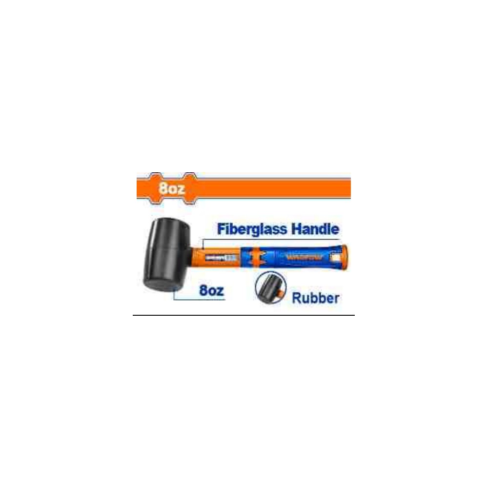 WADFOW Rubber Hammer 8oz Fibreglass Handle