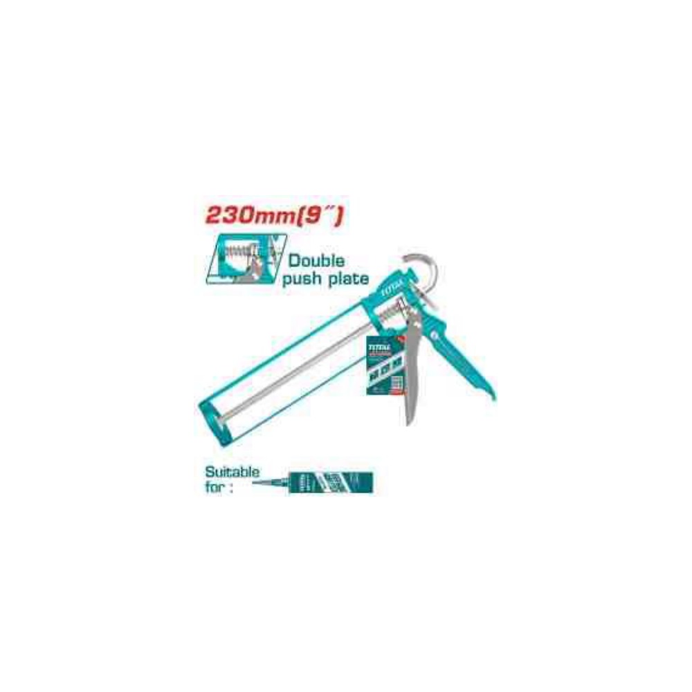 TOTAL Caulking Gun 230mm (9") Double Push Plate