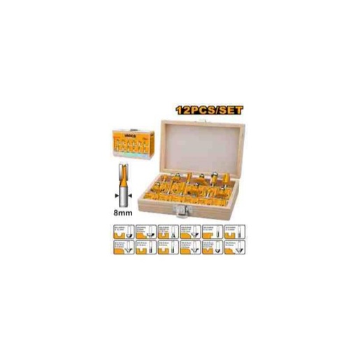 [AKRT1211] INGCO 12 Pcs router bits set