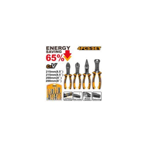 [HKCPS5841] INGCO 4 Pcs compound action pliers set