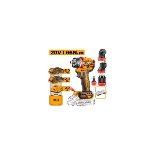 [CDLI206686] INGCO Cordless multi-head drill driver