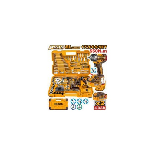 [HKTHP41723] INGCO 172 Pcs Cordless impact wrench tools set