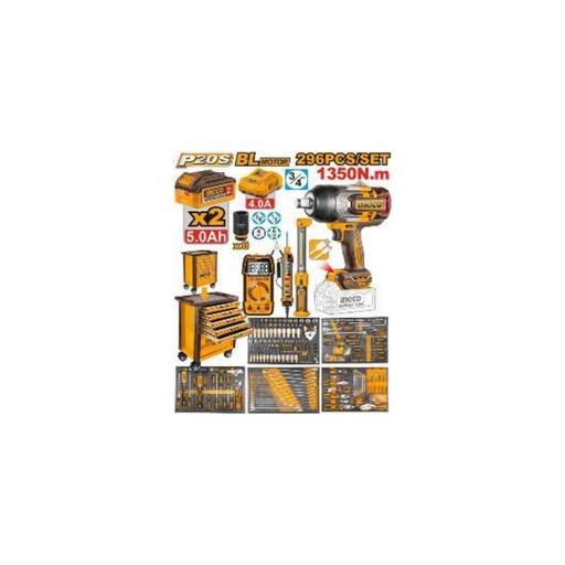 [HTCS282962] INGCO 296 Pcs Tool chest set