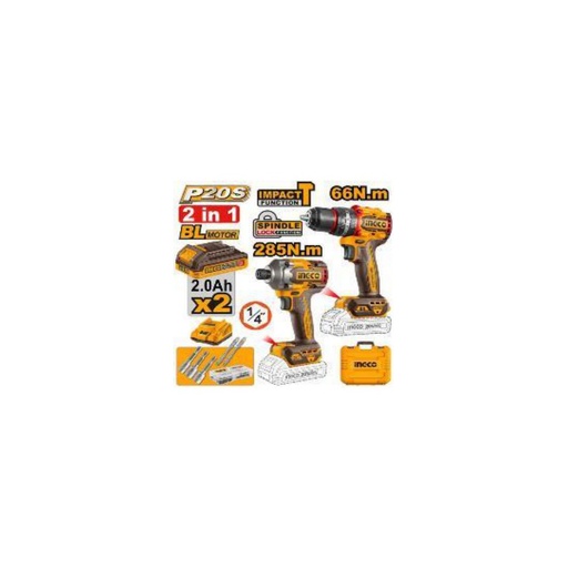 [CKLI20277] INGCO Cordless 2 pcs combo kit