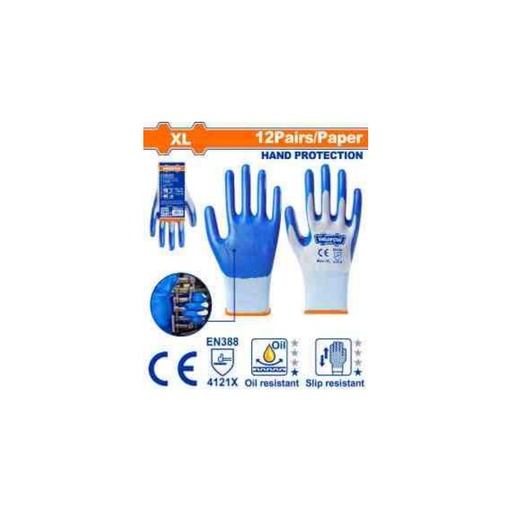 [WGV2801] WADFOW Nitrile Work Gloves XL - 12 Pairs