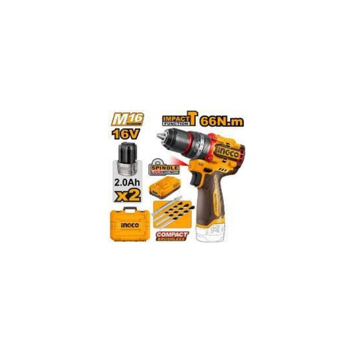 [CIDLI166062] INGCO Compact brushless cordless impact drill