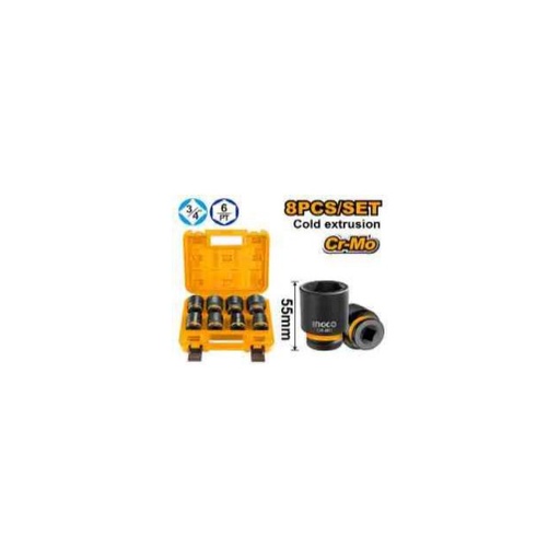 [HKISSD34081] INGCO 8 Pcs 3/4"DR. Impact socket set