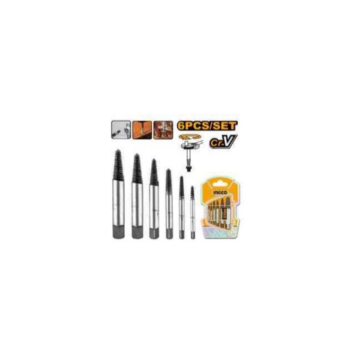 [ASE106] INGCO 6 Pcs screw extractor set