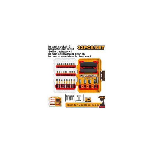 [AKDL63306] INGCO 33 Pcs impact screwdriver bits and sockets set