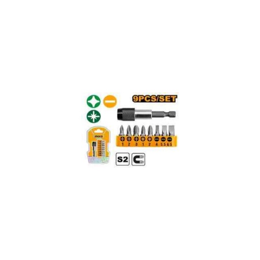 [AKSD0071] INGCO 9 Pcs screwdriver bits set
