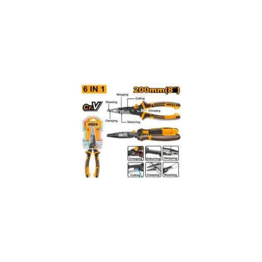 [HMFLNP28200] INGCO 6-in-1 Multi-function long nose pliers