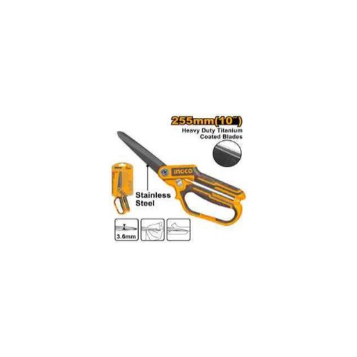 [HSCRS832558] INGCO Rubber grip long-blade heavy duty scissors
