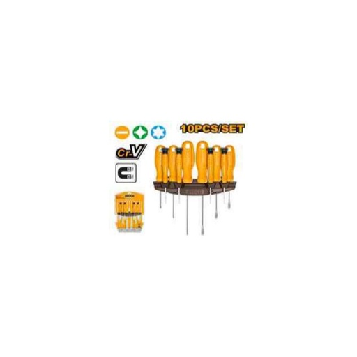 [HKSD1058] INGCO 10 Pcs screwdriver and precision screwdriver set