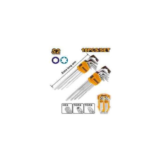 [HHKSET0181] INGCO 18 Pcs hex key and torx key set