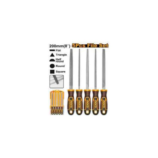 [HKTFS0508] INGCO 5 Pcs steel file set