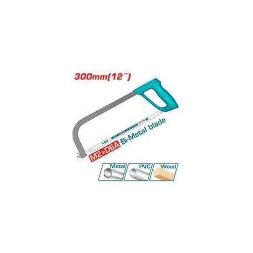 [THT541036] TOTAL Hacksaw Frame 300mm (12") with M2+D6A Bi-Metal Blade