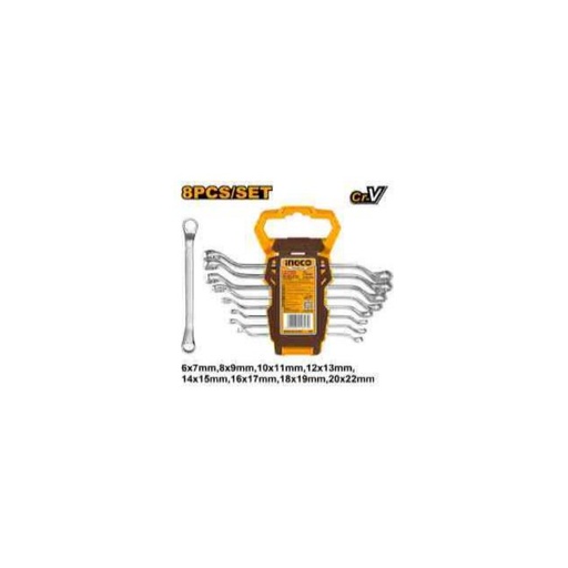 [HKSPA3088] INGCO 8 Pcs Offset ring spanner set