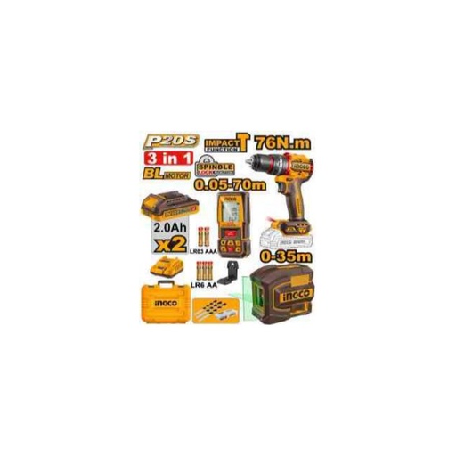 [COSLI250511] INGCO Cordless 3 pcs combo kit