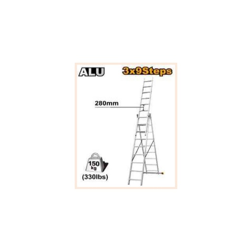 [HLAD03391] INGCO 3 Section extention ladder