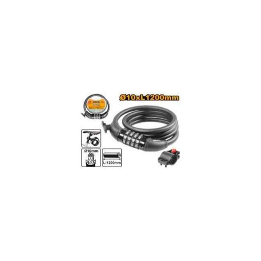 [DBK21012] INGCO 4 Digit Combination bicycle lock (with lock frame)